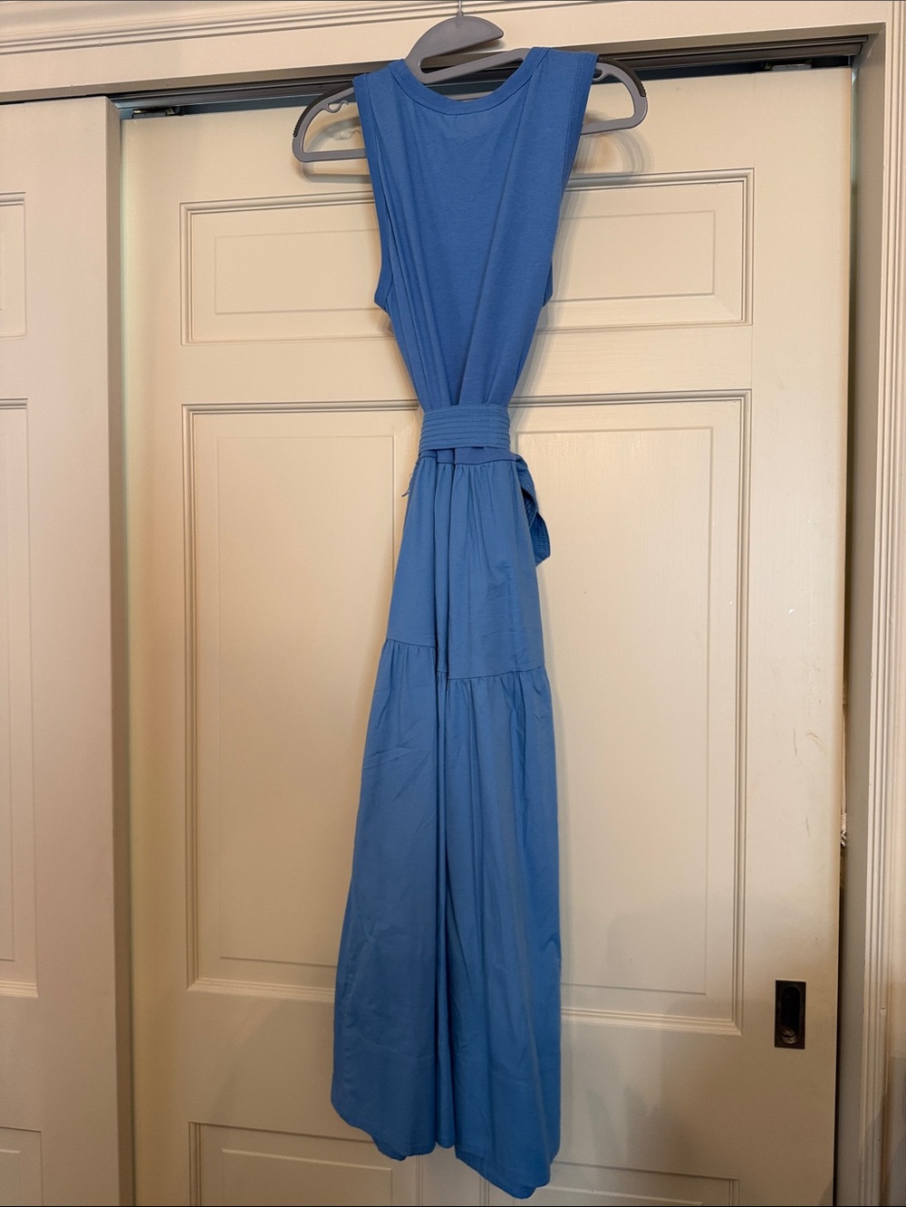 Draper James Lila Mixed Media Dress in Light Blue - Picture 5 of 5